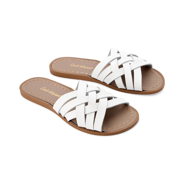 Salt Water Retro Slide White Youth – FINAL SALE
