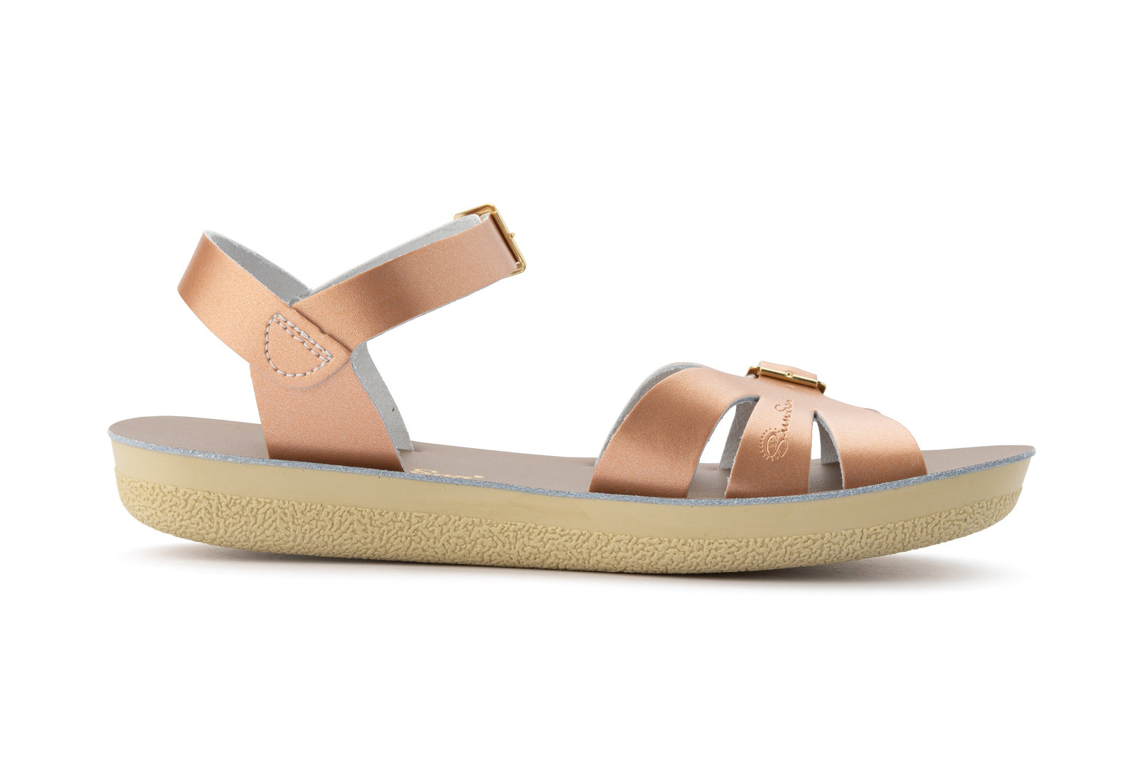 rose gold saltwater sandals