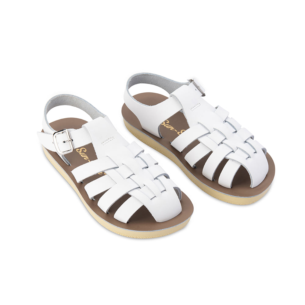 Sun-San Sailor White Kids – Salt Water Sandals AU