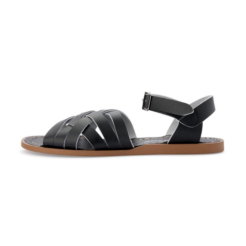 Salt Water Retro Black Youth Sizes - FINAL SALE – Salt Water Sandals AU