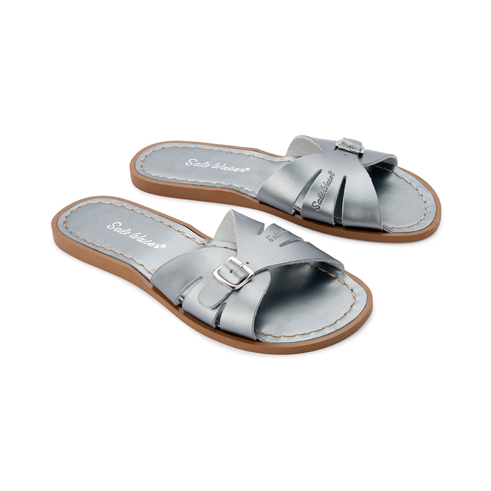 Salt Water Classic Slide Pewter Adult - FINAL SALE – Salt Water Sandals AU