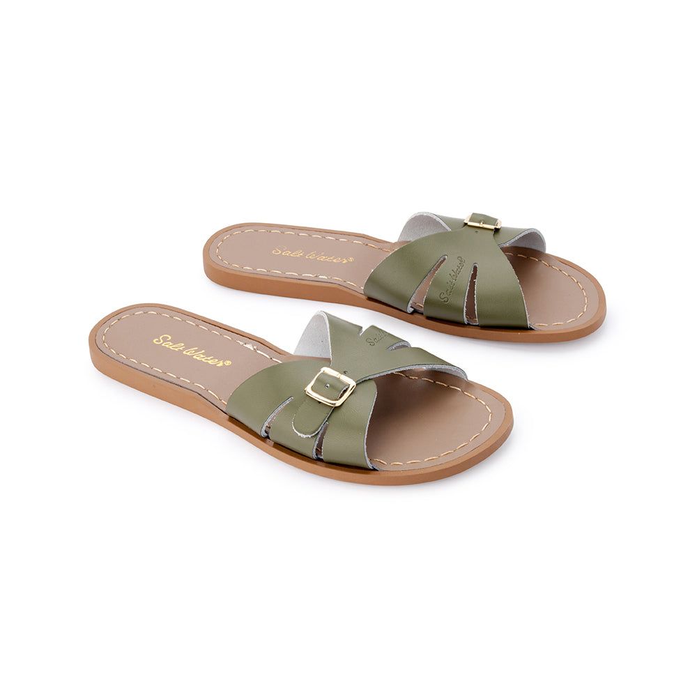 Salt Water Classic Slide Olive Adult – Salt Water Sandals AU